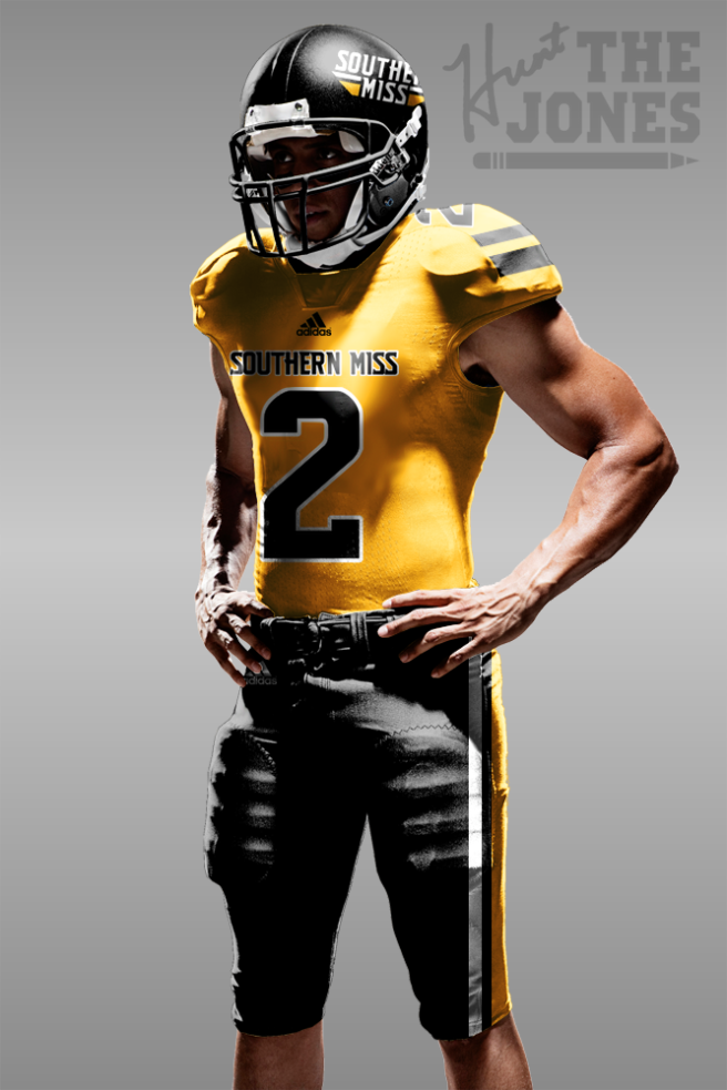 Southern Miss Realistic Gold on Black